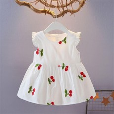 DFMEI 女童連衣裙夏季新款嬰兒裙子女寶寶洋氣背心裙嬰幼兒0-3歲裙子