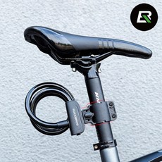락브로스 자전거 열쇠 자물쇠 도난방지 거치대 포함, 1개, RKS515-OR 오렌지 거치대 포함