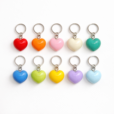 [니니] 핸드메이드 하트 뿅뿅 마커링, 10개, 혼합