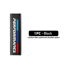 카본 파이버 카시트 벨트 패드 어깨 커버 자동차 퍼포먼스 알피나, 1개, 1. BMW-610-black-1PCS-