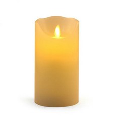 인테리어캔들 타이머 기능이 있는 원격 제어 기둥 LED 파라핀 촛불 조명 춤추는 불꽃 녹은 가장자리 웨딩 크리스마스 바 홈 앰버 Dia75cm, 1 높이 18cm