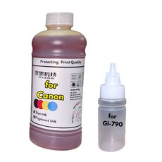 優墨科技 相容墨水空瓶 Canon 專用, 黃Y 500ml,GI-790, 1個