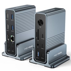 ACASIS 15合1 USB-C擴展塢，支援4K HDMI、100W PD快充、10Gbps高速傳輸, 1個, 深灰色