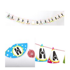 생일파티 고깔모양 가랜드 벽데코용품 셀프백일상 여자아이방꾸미기 아기방꾸미기