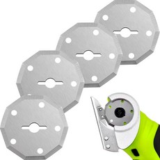 Worx WX082L 4V ZipSnip 무선 전기 가위와 호환되는 4팩 교체용 회전식 블레이드 WA2300 교체 블레이드 (3.8cm(1-1/2인치)) RC2600K R, Worx WX082L 4V ZipSnip 무선 전기 가