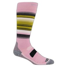Burton 여성용 퍼포먼스 미드웨이트 겨울 스노보드 양말 (미국 알파 스몰 미디엄 레귤러 레귤러 블랭킷 스트라이프)