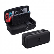 適用於 Switch/Switch OLED 遊戲收納包 大容量硬殼保護套, 1個, 1代/OLED 黑色-全套收納包, 黑色, switch oled