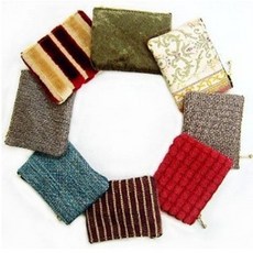 多款絨毛印章收納包 可愛印章袋 絨毛零錢包 鑰匙包, 隨機