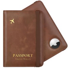 Stouchi AirTag 여권 홀더 브라운. 스몰 패션 심플 멀티플 152400