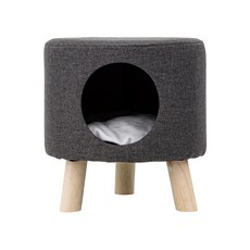 毛孩的秘密生活 萌寵窩圓形小椅凳 三色可選 寵物椅凳 貓狗適用 寵物傢俱, 咖啡色, 1個