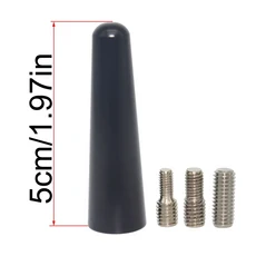 범용 AM/FM 안테나 Bee Sting Stubby 공중 마스트 라디오 지붕 스포츠 짧은 막대 1.42/1.97/3.82in 교체 액, 02 1.97inch