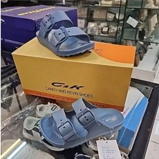C&K 兒童拖鞋 藍色 CK185CD 129 MIT 台灣製造 輕量透氣 EVA一體成型 Q彈力柔軟緩震舒壓 童拖鞋C&K 兒童簡約雙扣拖鞋