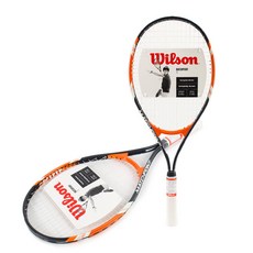 윌슨 매치포인트 XL 테니스라켓 입문자용 초급자용112sq 295g, 1개, 블랙오렌지