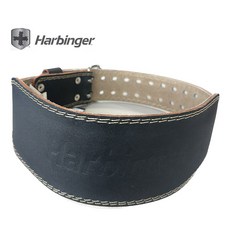 하빈져 4인치 패디드 레더 벨트, 블랙L