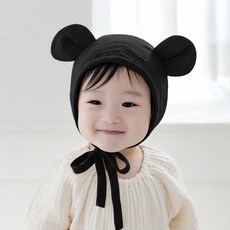 리뗀클로르 마우스거즈햇 아기동물모자 신생아귀달이비니모자 화이트