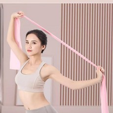 근력운동밴드 탄력 스트레칭 고무 필라테스 요가 피트니스 홈트 라텍스 헬스 스트랩 밴드, 핑크, 1개