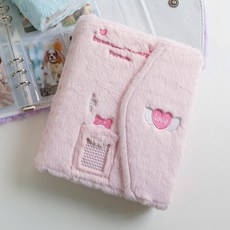 포카바인더 털바인더 6공 콜북 포토카드 보관함 홀더북 A5 앨범, 핑크
