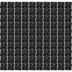 100개입 접착식 케이블 타이 마운트 홀더 화이트 블랙, 1세트, 03. 블랙 20mm(T75020)