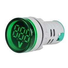 DAMMAIDDAO 디지털 전류계 라운드 12-500V 앰프 전압계 LED 표시기, 29x51x20mm, 플라스틱, 녹색, 1개