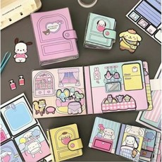 [아띠엘] 산리오 캐릭터 DIY 스퀴시북 코스프레 옷입히기 코디북 집콕놀이 인형놀이, 마이멜로디, 1개