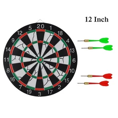 쿠쿠스토어 12"/15"/17" 플로킹 다트판 실내 엔터테인먼트 4개 또는 개의 포함된 두 가지 게임 디자인 강철, 03 12 inch