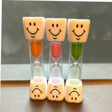 3분 양치 타이머 모래 시계 욕실 화장실 3컬러, 그린모레