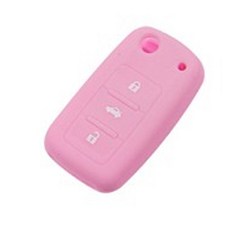 폭스바겐 호환 골프7 실리콘 키케이스, 폴딩, 핑크, .