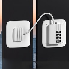 거와스 무타공 사물함 서랍장 도난방지 잠금장치 1+1, 화이트, 1세트