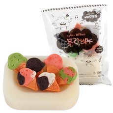 쪼물락 비누 클레이 찍기틀 아이스크림 비누 만들기 세트, 1인용