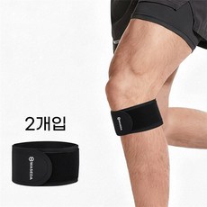 1+1 고탄력 헬스보호대 슬개골 무릎보호대 무릎밴드 축구아대 2개입 QLA04, 블랙, 2개