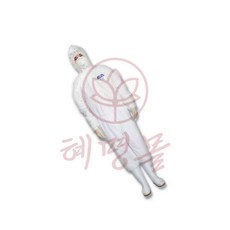 혜명몰 SMS 일회용 방진복 원피스 흰색 L 1P 정전기방지 방호복 일체형방진복 원피스작업복 작업복