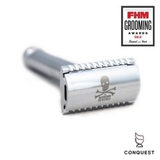 【CONQUEST】英國藍鬍子手動刮鬍刀，Scimitar Razor刀頭靈活貼合臉部，不鏽鋼刀片鋒利耐用，人體工學握柄舒適穩固, 1個, 1