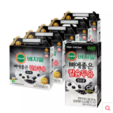 베지밀 국산콩 두유 검은콩 고칼슘, 190ml, 80개