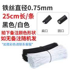 紮絲電鍍鋅鐵包塑鐵絲 葡萄綁絲 0.55mm/0.75mm塑料電源綫紮帶捆紮繩 (臺南出貨), 1個