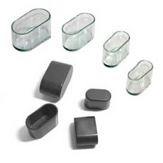 캡 발 매트 의자발커버 의자 미끄럼 바닥 테이블 타원형 투명 커버 보호 패드 방지 다리, 타원형 15x30mm 검정 8개, 1개