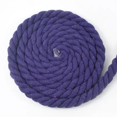 1-5 미터 12mm 3 가닥 트위스트 코튼 로프 짠 브레이드 가방 코드 홈 장식 Drawstring 밧줄 DIY 바느질 액, 03 12mm-1Meter, 13 Purple