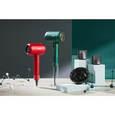 벤투스 드라이기 건조모발 드라이어 수이온드라이기 무선고데기증정, 헤어드라이기 레드+무선스타일러 화이트