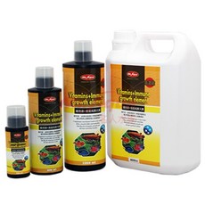 帥哥水族【MR.AQUA 水族先生】維他命免疫成長元素增艷濃縮黑水4L，適用於龍魚、七彩神仙魚，促進繁殖, 1個, 綜合維他命+免疫成長元素 4L