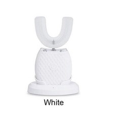 모양 전동 칫솔 브러쉬 실리콘 푸른 차가운 자동 미백 360도 클렌징, white, 1) white