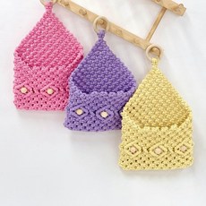 레터랙 포켓 벽장식 월행잉 만들기 키트 마크라메 DIY, 파스텔그린, 파스텔그린