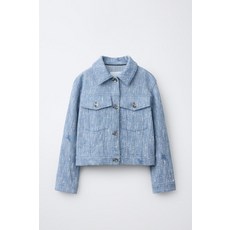 ZARA 자라 트러커 스트럭처 자켓 재킷 - 블루 화이트 QLV885 LCG648