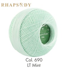 53 색상 면화 진주 스레드 크기 40 100% 이집트 긴 스테이플 면화 가스 더블 머서 태팅 뜨개질 Crochet300Yards, 열 690, 1개