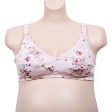 플라워 패턴 산전산후 겸용 노와이어 B컵 수유브라CZX