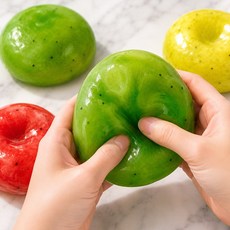 슬랑이 샤베트 말랑이 수박 키위 쫀득볼 촉감놀이 스퀴시 스트레스 해소 볼 주물럭 사각사각, 1개, 1. 수박
