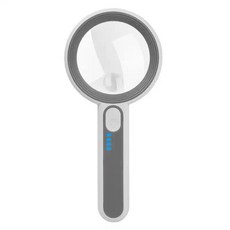 충전식 고배율 LED 핸디형 확대경 독서 수리, 1개, 그레이 65mm 독서 가전 수리