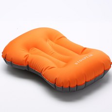 캠핑 에어 베개 휴대용 필로우 목 쿠션 차박 백패킹, 오렌지 AP-52OR, 1개