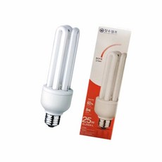 장수램프 삼파장 EL 형광램프 25W 전구색 E26 베란다 거실 화장실 상가 사무실 공장, 1