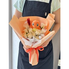 포켓몬 졸업식 학예회 인형 비누꽃다발 학예회 기념일 축하 선물, 1개, 파이리