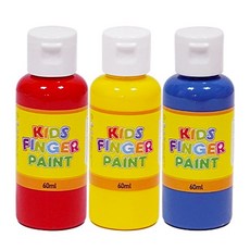 키즈맘아트 미술놀이 핑거페인트 60ml 3색 세트