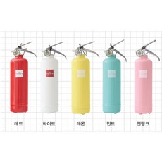 유광 화이트 자동차겸용 분말 ABC 디자인 소화기 1kg 화재진압 소방안전 간이 좌석시트 가정 사무실 식당, 1개